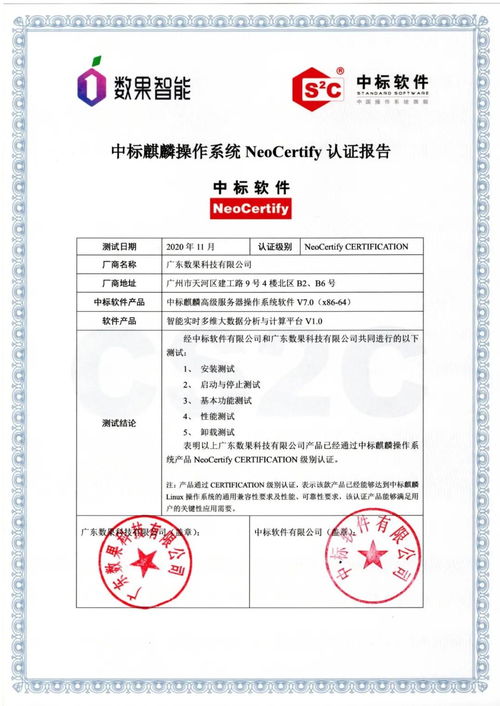 数果头条 数果智能获中标软件neocertify级别认证